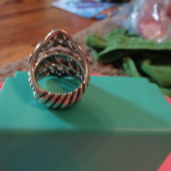 CAROLYN POLLACK STERLING .925 RING SET SIZE  7 -3/4 - Picture 7 of 7